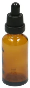 Pipetflesje, bruin glas, 30 ml