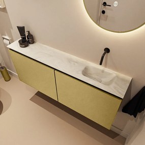 Mondiaz Ture DLux toiletmeubel 120cm oro met wastafel ostra rechts zonder kraangat