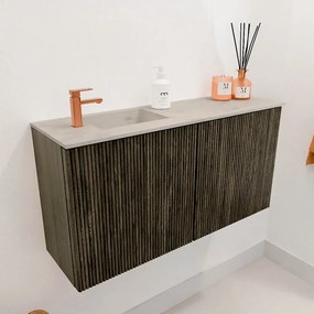 Mondiaz Joya DLux 80cm toiletmeubel shadow met wastafel faye links 1 kraangat opalo