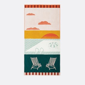 Strandlaken van fluwelen badstof, Sicilia