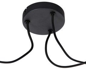 Smart hanglamp zwart 3-lichts incl. Wifi G95 - Cava