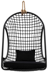 Rivièra Maison - Classic Outdoor Hanging Chair with Cushion, black - Kleur: zwart