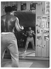 Schilderij op canvas Muhammad Ali - Mirror, (60 x 80 cm)