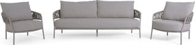 Stoel en Bank Loungeset 5 personen Rope Taupe  4 Seasons Outdoor Calma