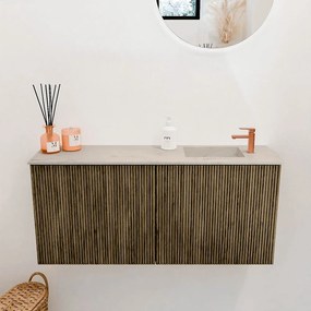Mondiaz Joya DLux 90cm toiletmeubel dusk met wastafel faye rechts 1 kraangat opalo