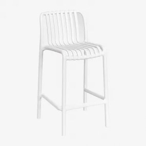 Stapelbare Set Van 4 Hoge Tuinkrukken Van Polypropyleen Wendell ↑65 Cm & Glaciale Wit - Sklum