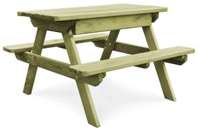 vidaXL Picknicktafel met banken 90x90x58 cm geïmpregneerd grenenhout