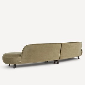 6-zits bank in linnen fluweel, Rosebury, ontwerp Emmanuel Gallina