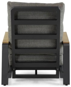 Stoel en Bank Loungeset 5 personen Aluminium/teak Grijs  Osmen Manly