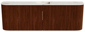Mondiaz Joya DLux 125cm toiletmeubel ronding links/rechts ruby met wastafel faye midden zonder kraangat frappe