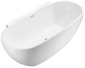 Royal Plaza Edolo half vrijstaand bad ovaal 175 x 85cm vrijstaande muurversie wit 89658