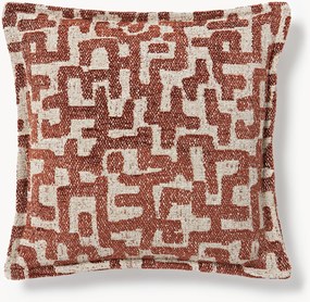 Viscose kussen Contia met ingeweven jacquard patroon