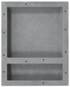 vidaXL Douchenis met 2 vakken 41x51x10 cm matgrijs