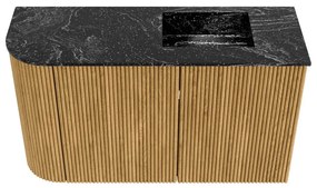 Mondiaz Joya DLux 70cm toiletmeubel ronding links oak met wastafel faye rechts 1 kraangat lava