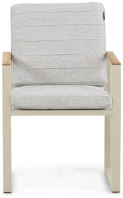 Tuinstoel Aluminium/Teak Taupe-naturel-bruin Lifestyle Garden Furniture Faro