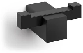 Zack Carvo dubbele handdoekhaak 6,5x2,6x4,5cm zwart 40504
