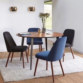 Eettafel, rond, vintage, walnootfineer, WATFORD