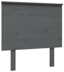 vidaXL Hoofdbord 79x6x82,5 cm massief grenenhout grijs