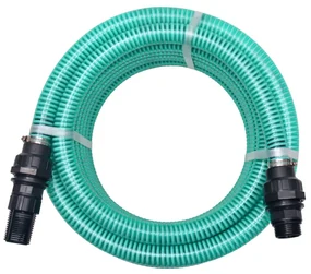 vidaXL Zuigslang met koppelingen 7 m 22 mm groen