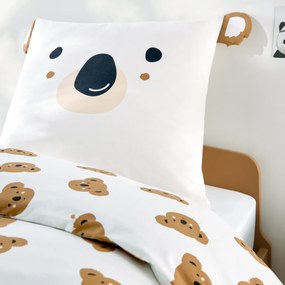 Kinderbeddelenset 50% gerecycled katoen, vierkant kussensloop, KOALA