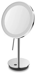 Zack Alona cosmeticaspiegel 13.3x20x37.8cm staand spiegel kantelbaar met batterijen hoogglans gepolijst 40141