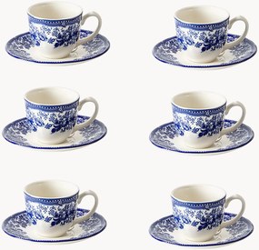 Koffiekopjes en schoteltjes London Calling van keramiek, 12-delig