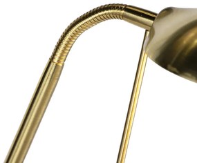 Vloerlamp goud met leeslamp incl. LED en dimmer - Diva 2