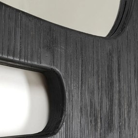 Kare Design Art Shapes Grote Spiegel Organisch Zwart Hout - 89x199cm