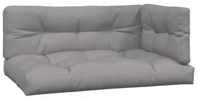 vidaXL Bankkussens pallet 3 st grijs