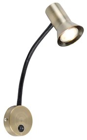 Wandlamp brons met flexarm - Karin flex Design, Modern, Retro GU10 Binnenverlichting Lamp