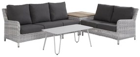 4 Seasons Outdoor | Indigo hoekbank 3 zitter rechts met cricket salontafel  Loungeset     weerbestendig