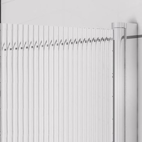 Eastbrook Fluted badwand met ribbelglas 80x140cm rechts chroom