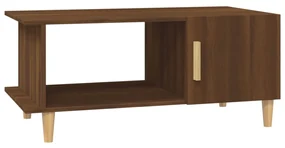 vidaXL Salontafel 90x50x40 cm bewerkt hout bruineikenkleurig