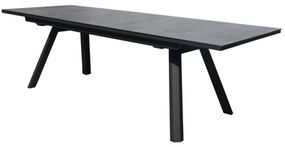 Showroommodel Ancona 2x uitschuifbare diningtafel 180-225-270x90xH76 cm antraciet