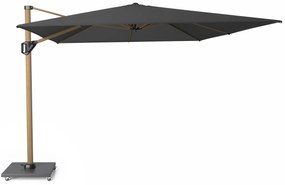 Challenger T1 premium zweefparasol 400x300 cm teak mast faded black