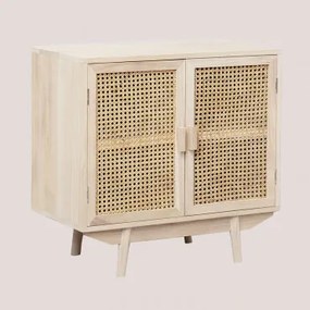 Dressoir 70x40 Cm In Ralik Hout Licht Natuurlijk Hout - Sklum