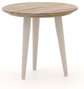 Bijzettafel tuin ROUGH | Rond  | Tuintafel Teakhout | Ø50cm | Kees Smit Tuinmeubelen