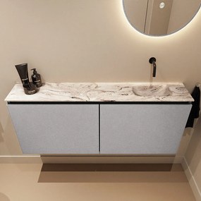 Mondiaz Ture DLux toiletmeubel 120cm plata met wastafel glace rechts zonder kraangat