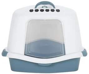 vidaXL Kattenbak 56x40x40 cm polypropeen wit en blauw