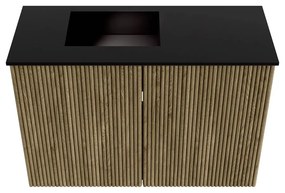 Mondiaz Joya 60cm toiletmeubel dusk met wastafel faye links zonder kraangat urban