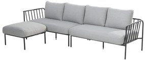 4 Seasons Outdoor Figaro 4-persoons loungebank Tuinbank   antraciet weerbestendig