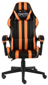 vidaXL Racestoel kunstleer zwart en oranje