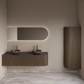 Gliss Design Alluro kolomkast 160cm met ronding links ash grey
