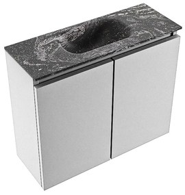 Mondiaz Ture DLux toiletmeubel 60cm plata met wastafel lava midden met kraangat