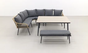 Garden Impressions Margriet lounge dining set - Naturel - 6 delig