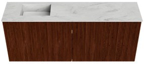 Mondiaz Joya DLux 100cm toiletmeubel ruby met wastafel faye links 1 kraangat opalo
