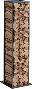 VEVOR Haardhoutrek, 330 x 320 x 1120 mm, Binnenhaardhoutrek, Draagvermogen 45,4 kg, Hoog houtrek, Gepoedercoat Stalen Haardhoutrek, voor Open Haard, Vuurkorf