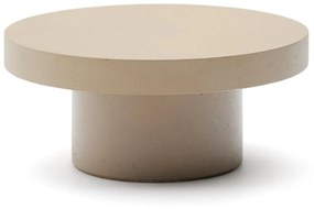 Kave Home Aiguablava Cement Salontafel Rond Beige 66 Cm - 66 X 66cm.