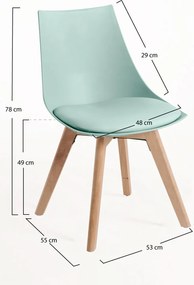 Set 4 Blok Stoelen