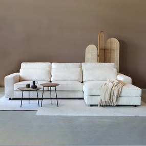 PEPP Interiors Lech Creme Ribstof Hoekbank